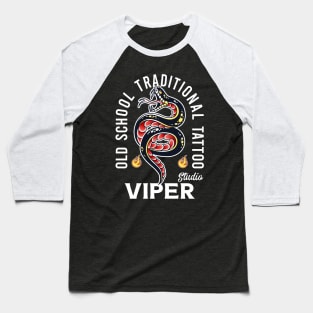 OLD SCHOOL TRADITIONAL TATTOO SNEAK VIPER Baseball T-Shirt